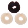 Healeved Copper Buckle Bun Shaper Roll Nylon Hair Bun Maker Ponytail Holder Hair Curling Tool for Diy Styling Random view 1