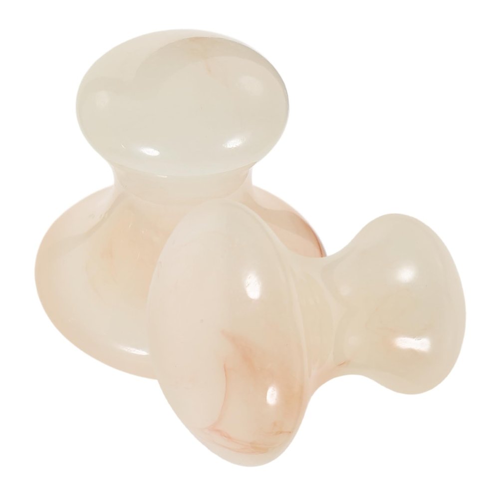 NOLITOY 2pcs Resin Facial Massage Ball Face Scrubber for Pore Cleaning Artistic Mushroom Shape Smooth Surface for Home Office