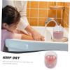 Baluue 2pcs Mini Cosmetic Egg Storage Box Makeup Eggs Holder Silicone Lid Portable Powder Puff Organizer Case for Travel Home Hotel Color view 2