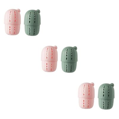 Baluue 6pcs Mini Silicone Makeup Storage Box Breathable Case for Powder Puff Makeup Sponge Portable Protective Cover for Travel and Home Use Color