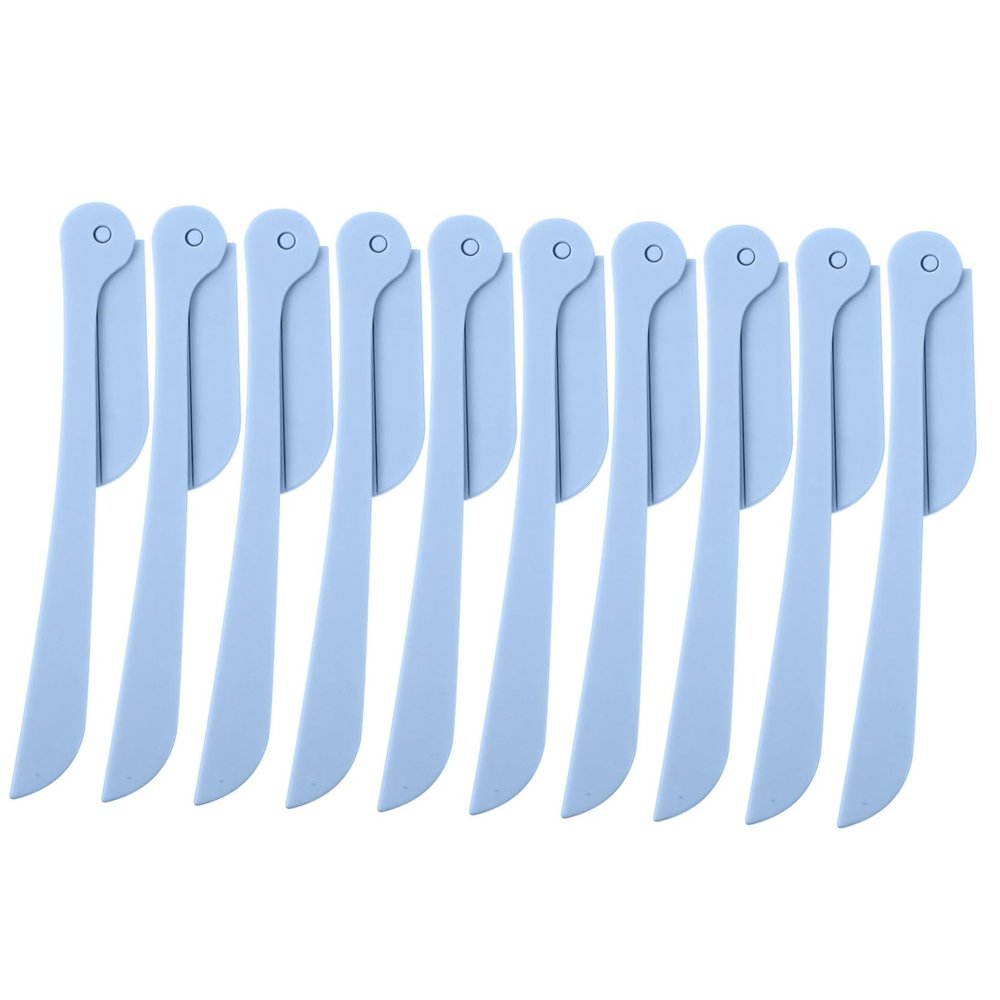HONMEET 10pcs Portable Folding Eyebrow Trimmers for Precise Eyebrow Shaping Makeup Tool Kit for Women Travel-Friendly Design