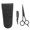 Beatifufu 3pcs Mustache and Beard Scissors Set with Pu Leather Bag Stainless Steel Trimming Tools for Men Grooming Home Use and Barbershop Styling view 1