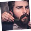 Beatifufu 3pcs Mustache and Beard Scissors Set with Pu Leather Bag Stainless Steel Trimming Tools for Men Grooming Home Use and Barbershop Styling view 2