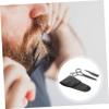 Beatifufu 3pcs Mustache and Beard Scissors Set with Pu Leather Bag Stainless Steel Trimming Tools for Men Grooming Home Use and Barbershop Styling view 3