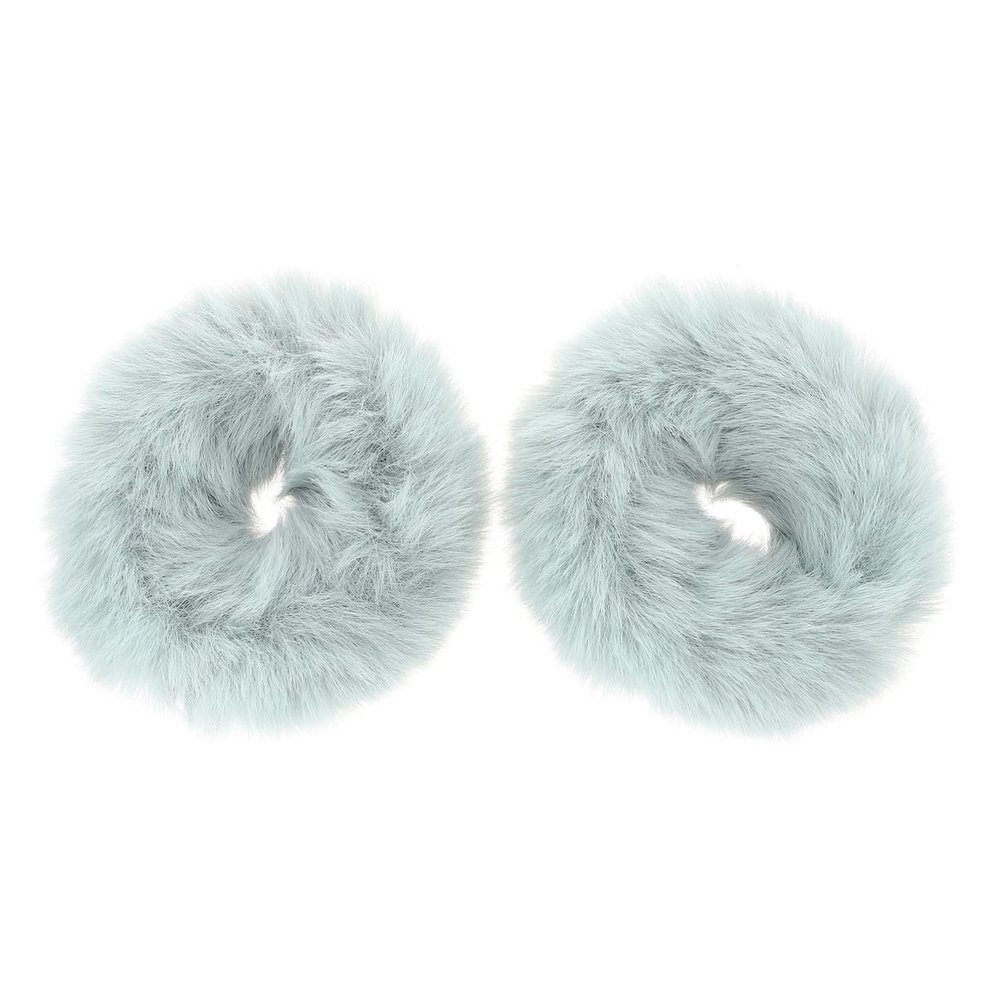 Baluue 2pcs Faux Fur Ponytail Holders Hair Scrunchies for Comfortable Styling Hair Bands for Daily Use and Chic Hairstyles