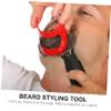 Gogogmee 2pcs Beard Styling Tool Durable Plastic Beard Ruler for Precise Shaping Compact Design for Travel Easy to Use Goatee Outline Guide view 4