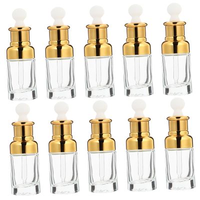 HONMEET 10pcs Empty Glass Dropper Bottles Essential Oil Bottles for Spray Oil Dispenser for
