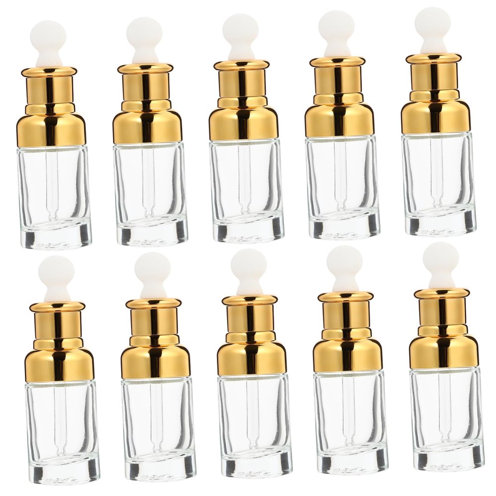 HONMEET 10pcs Empty Glass Dropper Bottles Essential Oil Bottles for Spray Oil Dispenser for
