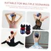 Baluue 6pcs Elegant Elastic Bun Bow Hair Snood Professional Office Headdress Hair Clips for Women Red Red Dark Purple Light Blue view 3