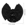 Baluue 6pcs Elegant Elastic Bun Bow Hair Snood Professional Office Headdress Hair Clips for Women Red Red Dark Purple Light Blue view 4