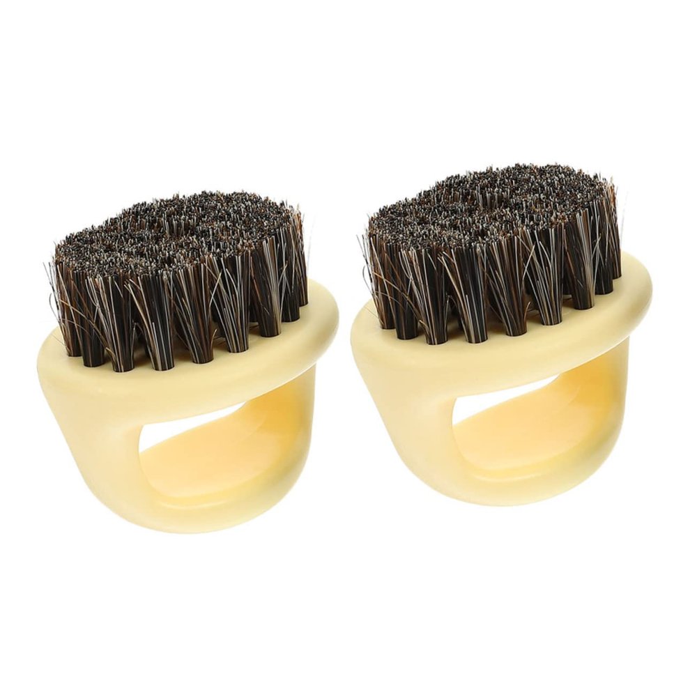 TOVINANNA 2pcs Handheld Beard Brush Lightweight Grooming Tool for Easy Hair Styling and Cleanup Home Salon for Men Beard Care and Hair Maintenance