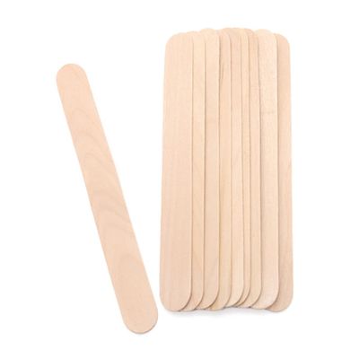 ULTECHNOVO 100pcs Unhairing Tool Set Cosmetic Scraper and Tongue Depressor Premium Applicators for Beauty Care and Makeup Application Light Yellow