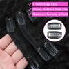 Clip in Hair Extensions Water Wave Natural Curl 100% Unprocessed Brazilian Human Hair Wavy Hair for Black Women (24") view 3