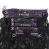 Clip in Hair Extensions Water Wave Natural Curl 100% Unprocessed Brazilian Human Hair Wavy Hair for Black Women (24") view 4