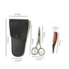Gogogmee Eyebrow Scissors Men Stainless Steel Trimmer Hair Cutting Scissors for Beard and Mustache Diy Salon Use view 2