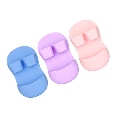 Baluue 3pcs Silicone Facial Exfoliator Brush Face Scrubber Gentle Massage for Deep Clean