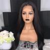 100% Virgin Brazilian Hair Straight Wig Raw Brazilian HD Lace Wig 1B Large Deep Parting Human Hair 13x6 Lace Front Wig 24inches#300 density view 1