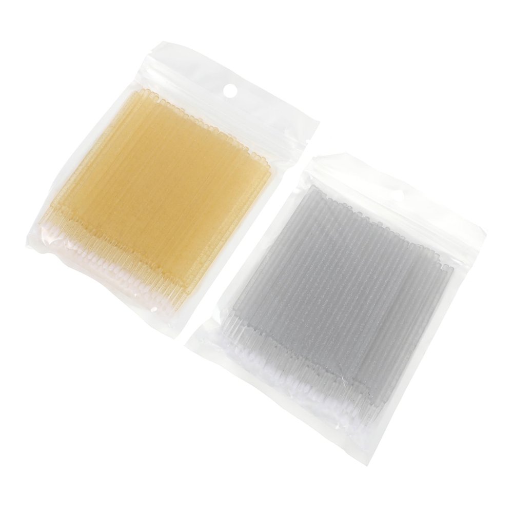 Baluue 200pcs Disposable Eyelash Grafting Clean Rods Skin Friendly Cotton Swabs for Makeup Application and Removal for Salons and Individual Use