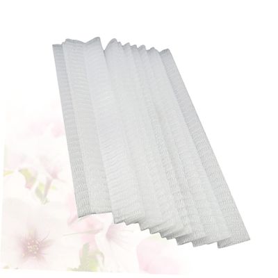 Baluue 100pcs Makeup Brush Mesh Cover Protector Elastic Cosmetic Brush Cover for Travel and Reusable White