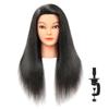 Armmu 20-22" 100% Human Hair Mannequin Head Hair Practice Training Head Cosmotology Doll Head for Hairdressers with Clamp- Natural Black view 1