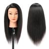 Armmu 20-22" 100% Human Hair Mannequin Head Hair Practice Training Head Cosmotology Doll Head for Hairdressers with Clamp- Natural Black view 3