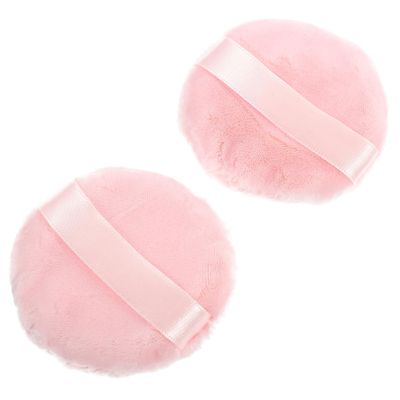 Baluue Round Makeup Sponge 2 Pcs Velour Powder for Foundation Soft Absorbent Powder Sponges for Women