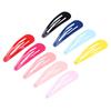 Beatifufu 100pcs Metal Snap Clips Assorted Candy Colors Waterdrop-shaped Barrettes for Toddlers and Girls Hair Accessories for Boys and Girls and Easy to Use view 1