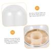 Anneome 360degree Desktop Rotating Makeup Brush Holder Lid Versatile Organizer for Lipsticks and Brushes Easy Access Removable Compartment Pet Material for Vanity and Office view 3