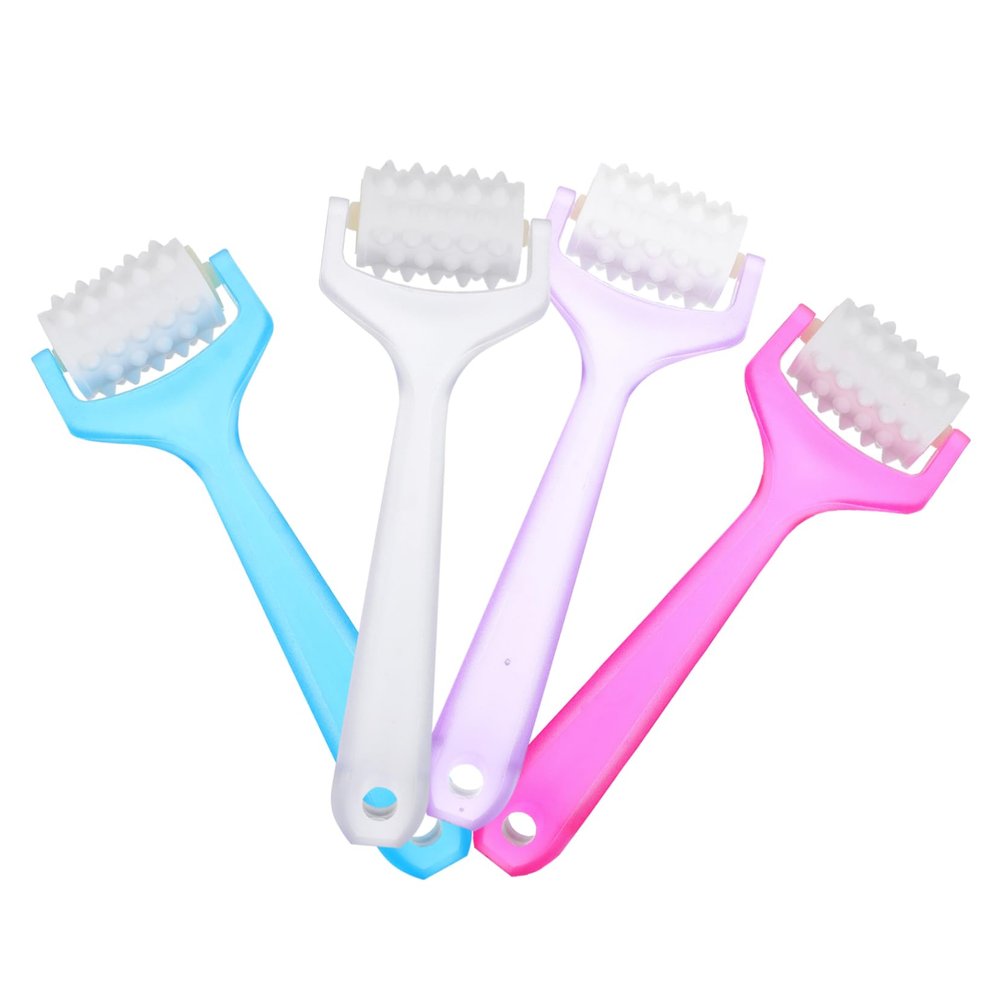 HONMEET 4pcs Face Massage Roller for Fine Lines and Wrinkle Reduction Ergonomic Design for Easy Handling Promotes Circulation and Collagen Production Beauty Tool for Home Skincare