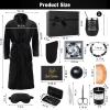 Nuogo 15 Pcs Birthday Gifts for Men Beard Care Set for Him Valentine's Day Gifts Basket Ideas Kit for Men Tumbler Bath Robe for Dad Husband Boyfriend Box(Black) view 2