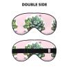 Cartoon Succulents Soft Eye mask, All Over Printed, 96% Polyester 4% Spandex view 2
