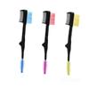 FOMIYES Beauty Brush Set Eyebrow Lash Brush Double-ended Makeup Tool Wooden Handle Thin Angled for Gel Lightweight Random Color view 2