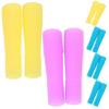 minkissy 18pairs Nail Art Cuticle Scissors Handle Sleeves Manicure Trimmer Handle Protection Covers Silicone Case Sleeves Random Color view 1