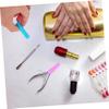 minkissy 18pairs Nail Art Cuticle Scissors Handle Sleeves Manicure Trimmer Handle Protection Covers Silicone Case Sleeves Random Color view 2