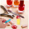 minkissy 18pairs Nail Art Cuticle Scissors Handle Sleeves Manicure Trimmer Handle Protection Covers Silicone Case Sleeves Random Color view 4