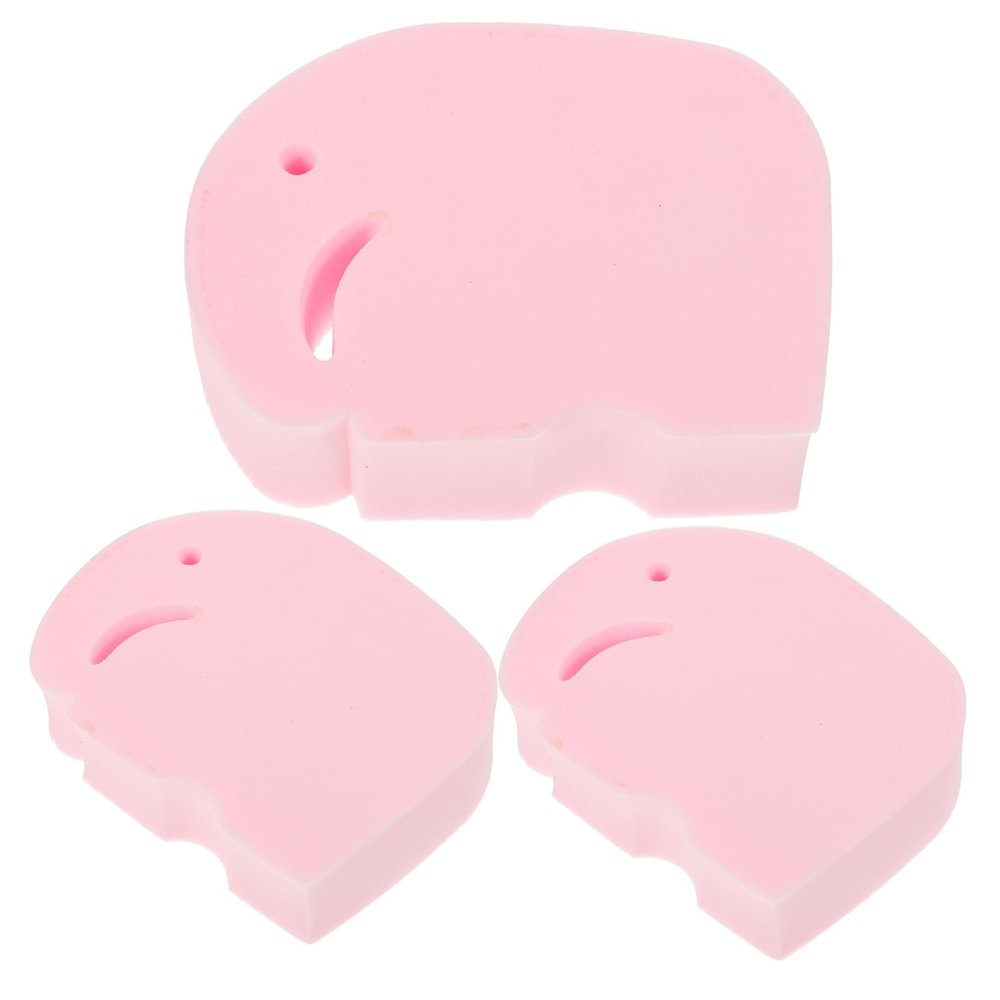 TOVINANNA 3pcs Double-Sided Bath Sponge Gentle Body Exfoliator and Scrubber for Boy Girl and Adults Cute for Relaxing Cleanse and Lathering