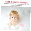 TOVINANNA 3pcs Double-Sided Bath Sponge Gentle Body Exfoliator and Scrubber for Boy Girl and Adults Cute for Relaxing Cleanse and Lathering view 4