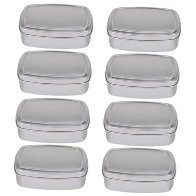 CAXUSD 8pcs Aluminum Travel Soap Case Multi-Function Storage Box for Makeup Containers Lip Balm Creams Leakproof Soap for Bathroom