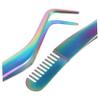 Baluue Stainless Steel Eyelash Tweezer Applicator with Comb Lash Tweezers for Easy Application Removal of False Lashes Elegant Design Durable Beauty Tool view 4