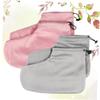 Beatifufu 2pair Thermal Insulation Cotton Foot Straps Light Grey Elastic Band Foot Covers for Beauty Salon Heat-retaining and Easy to Clean view 4