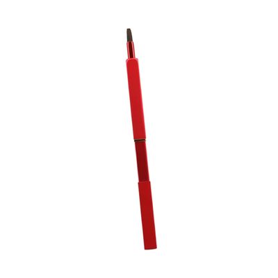 Baluue Retractable Lip Brush with Nylon Fiber Bristles for Precise Application Portable Makeup Tool Red for Daily Use and Wallet Cosmetic Bag
