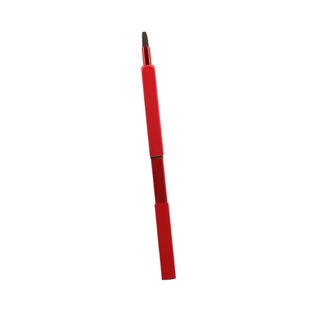 Baluue Retractable Lip Brush with Nylon Fiber Bristles for Precise Application Portable Makeup Tool Red for Daily Use and Wallet Cosmetic Bag