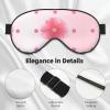 Blooming Carnations Soft Eye mask, All Over Printed, 96% Polyester 4% Spandex view 4