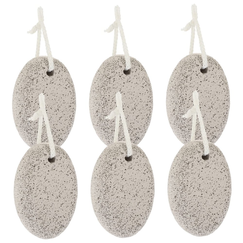 FRCOLOR 6pcs Foot Exfoliator Tools for Dead Skin Removal Durable Pumice Stones Double-Sided Pedicure Scrubbers for Home and Salon Use Easy Grip Design