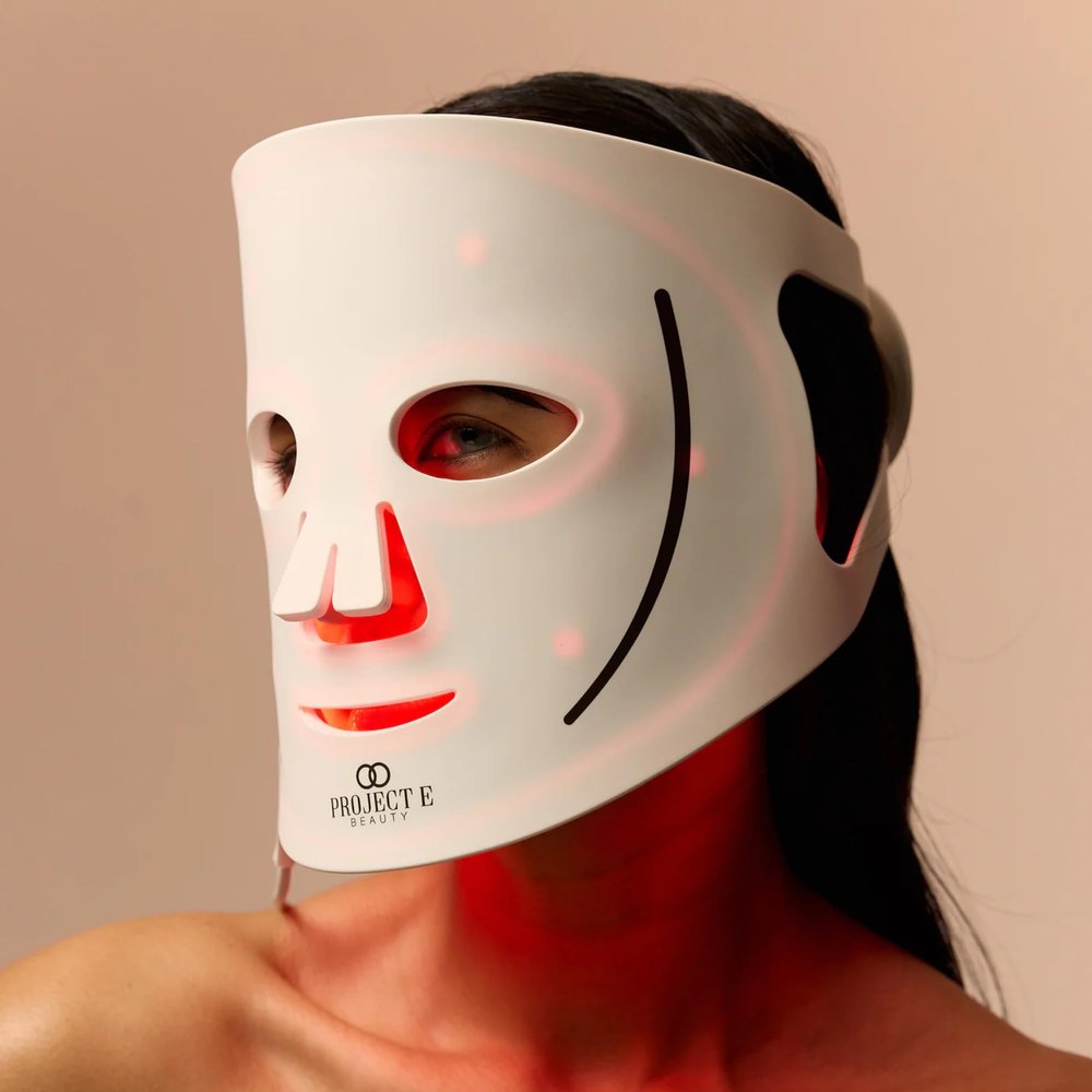 Project E Beauty LumaLux Face | Pro LED Light Therapy Mask 800 LEDs | 7 + 2 Colors 460nm ~1072nm | Red + Infrared + Deep Infrared High Power LED Face Mask (Lumalux Face)