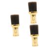 Beatifufu 3pcs Broken Hair Brush Neck Duster Cleaning Brush for Barbers High-density Design for Hair Removal Essential Barber Supplies for Gold Finish view 1