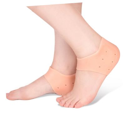 MERRYHAPY Gel Heel Socks Plantar Fasciitis Relief Moisturizing Callus Cushions for Foot Skin Care Silicone Gel Heel Cups Stretchy Design