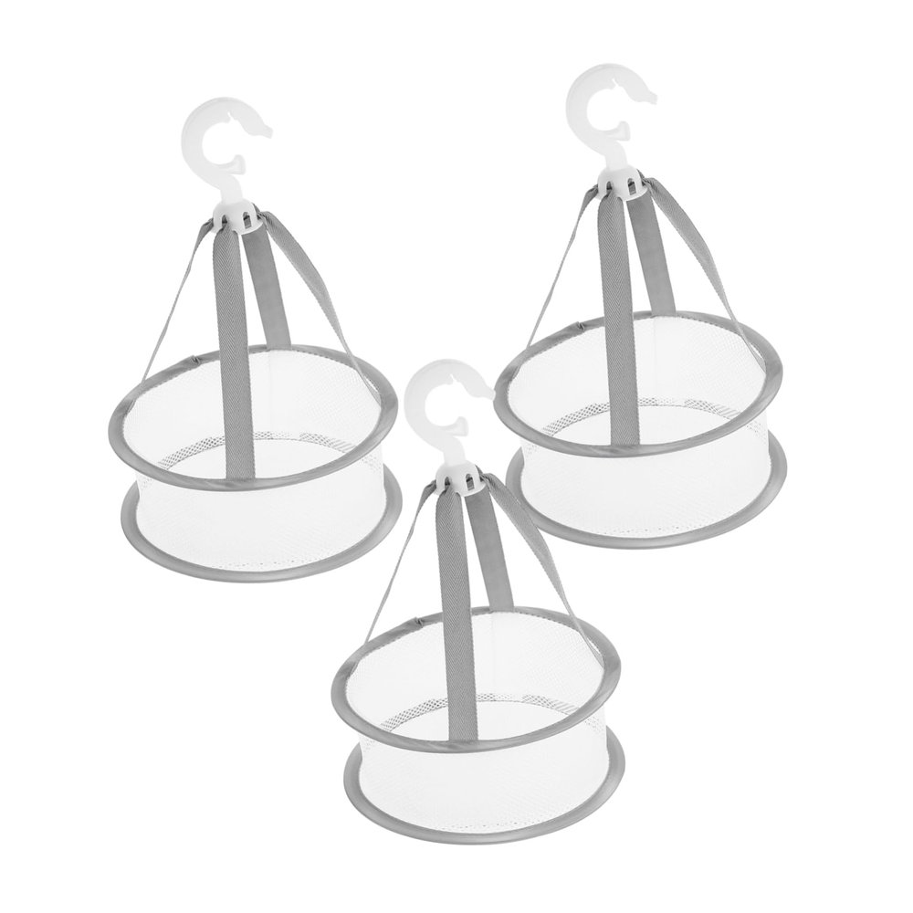 ANDRESLAD 3pcs Makeup Brush Drying Hanger Mesh Net for Organizing Cosmetics Tools Travel Drying and Storing Beauty Essentials Gray Color