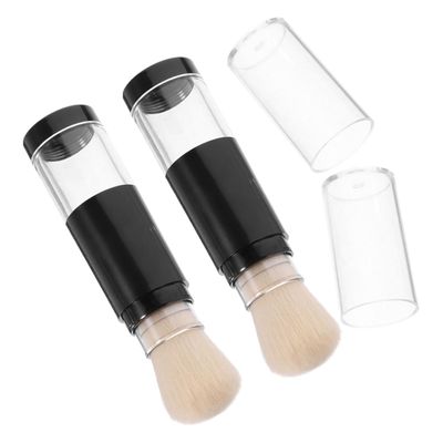 MERRYHAPY 2pcs Innovative Makeup Brush Push-type Bottle Brush for Powder Foundation Blusher and Manicure
