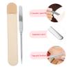 FRCOLOR 1set Stainless Steel Makeup Spatula Mixing Foundation and Cosmetics Dual-ended Stirring Tool for Nail Art Lipstick and Blending Makeup Mixer for and Home Use view 3